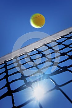 Tennis Ball over Net