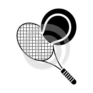 tennis ball racket sport pictogram