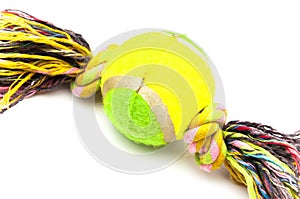 Tennis ball with string photo