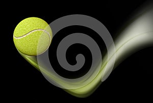 Tennis Ball Taking a Bounce