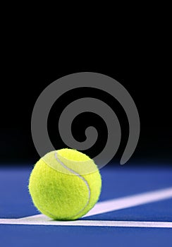 Tennis ball on a tennis court