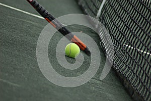 Tennis Ball and Tennis Racket