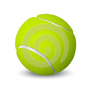 Tennis ball on white background.