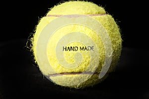 Tennis ball with words hand made