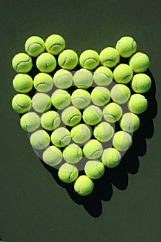 Tennis balls heart