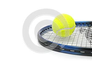 Tennis and balls isolated