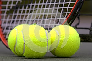 Tennis Balls and Racket