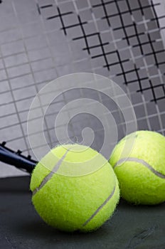 Tennis Balls with racket