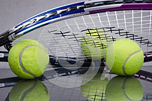 Tennis Balls with racket