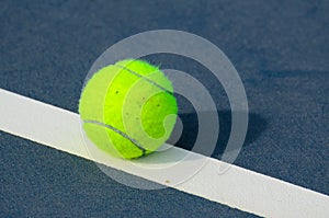 Tennis Balls shot on a outdoor tennis court