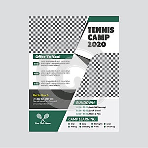 Tennis Camp Flyer  design very creative design