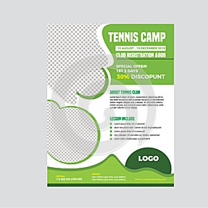 Tennis Camp Flyer  design very creative design