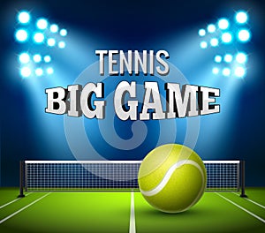 Tennis Championship game tournament background. Tennis competition flyer poster league design