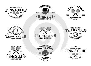 Tennis Club Labels Templates and Design Elements