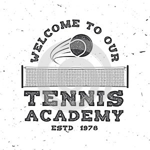 Tennis club. Vector illustration.