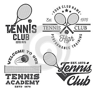 Tennis club. Vector illustration.