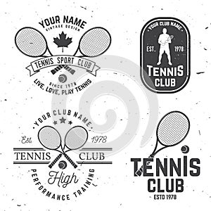 Tennis club. Vector illustration.