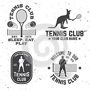 Tennis club. Vector illustration.