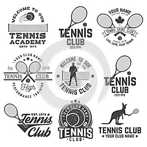 Tennis club. Vector illustration.