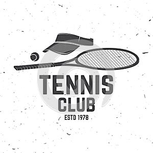 Tennis club. Vector illustration.