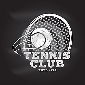 Tennis club. Vector illustration.