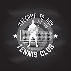 Tennis club. Vector illustration.