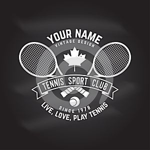 Tennis club. Vector illustration.