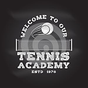 Tennis club. Vector illustration.