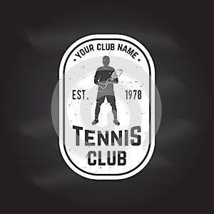 Tennis club. Vector illustration.