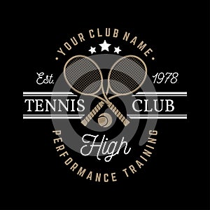 Tennis club. Vector illustration.