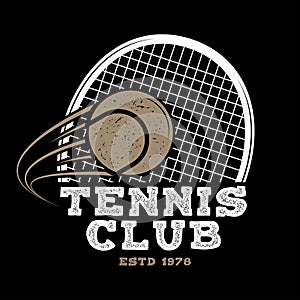 Tennis club. Vector illustration.