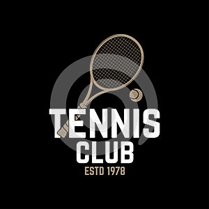 Tennis club. Vector illustration.