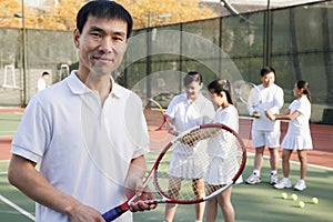 Tennis coach, portrait