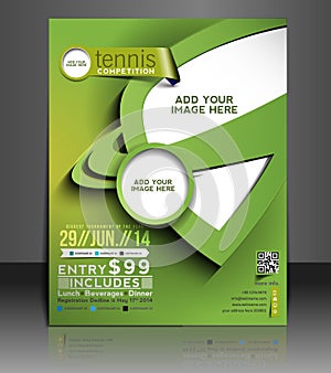 Tennis Competition Flyer Design