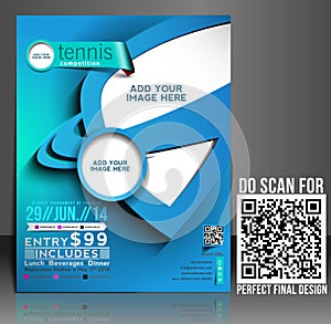 Tennis Competition Flyer Design