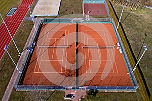 Tennis court from above