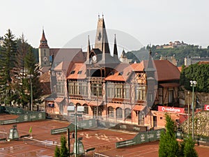 Tennis court in Brasov (Kronstadt), in Transilvania.