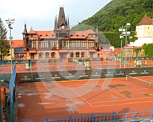 Tennis court in Brasov (Kronstadt), in Transilvania.