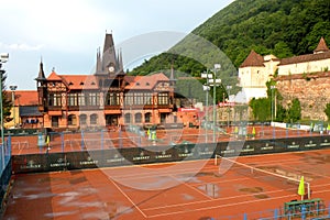 Tennis court in Brasov (Kronstadt), in Transilvania.