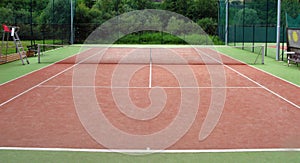 Tennis court detail