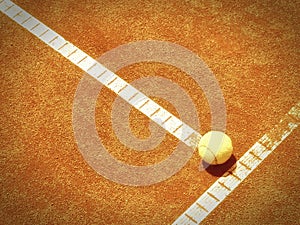 Tennis court line with ball (138)