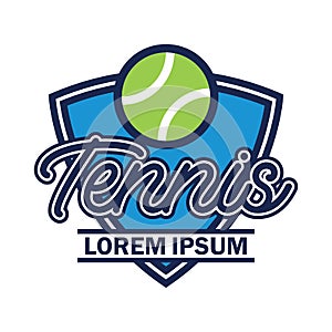 Tennis court logo with text space for your slogan / tag line