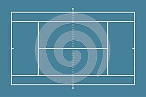 Tennis court. Mockup background field for sport strategy and poster. Vector.