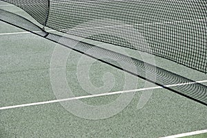 Tennis court net detail