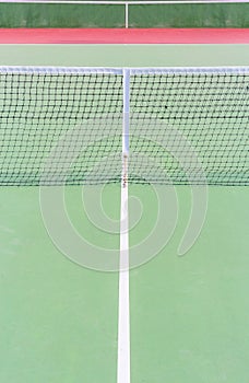Tennis court with nets