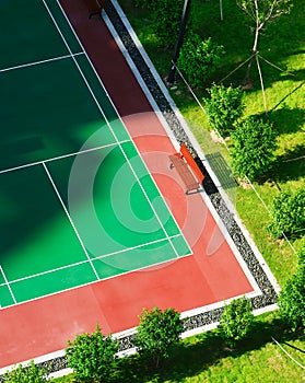 Tennis Court New Surface Outdoors