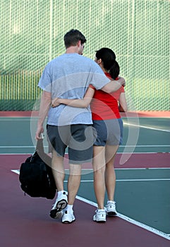 Tennis court romance