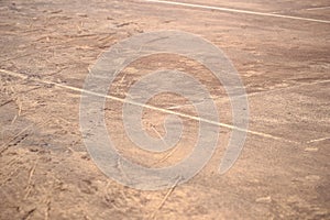 Tennis court sand detail