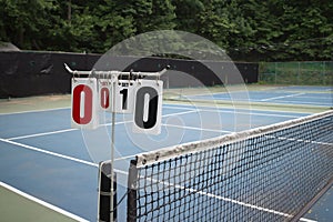 Tennis court score board