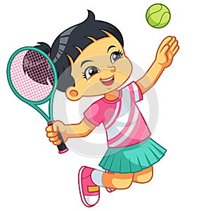 Tennis Girl Jump Smash